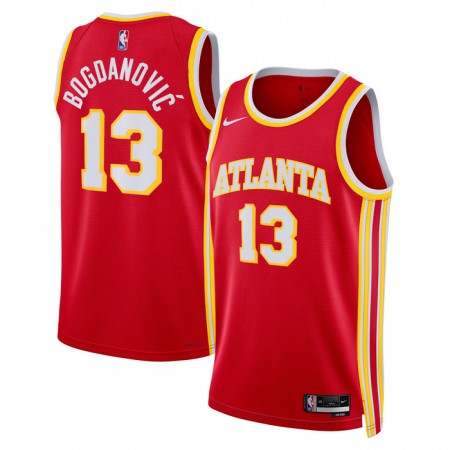 Dres Atlanta Hawks Bogdan Bogdanovic 13 Nike 2022-23 Icon Edition Crvena Swingman
